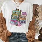 Western Shirts Boho Cow Skull Shirt with Leopard Print Short
