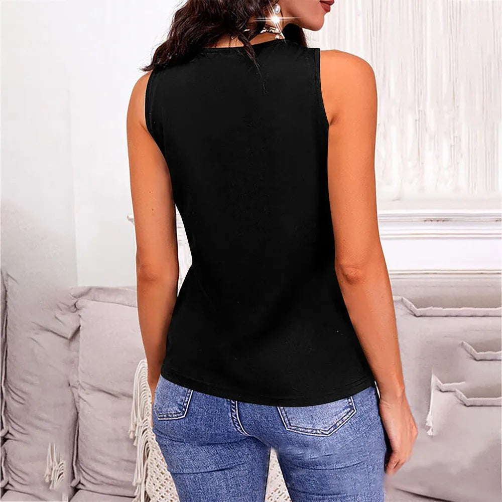 Women's V-Neck Wide Strap Tank
