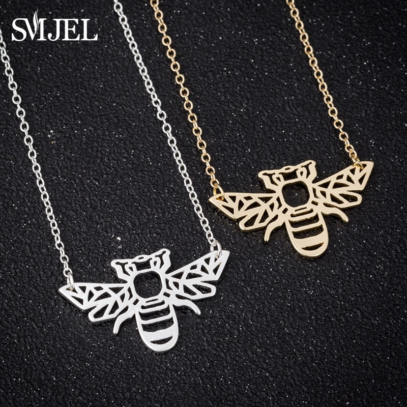 Gold Bee Pendant Necklace & Pendants Party Honey Bee Accessories Everyday Jewelry