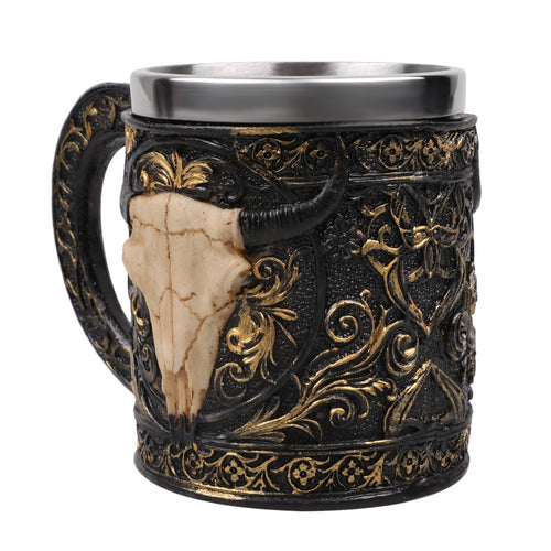 Bullbone mug resin stainless steel inner liner