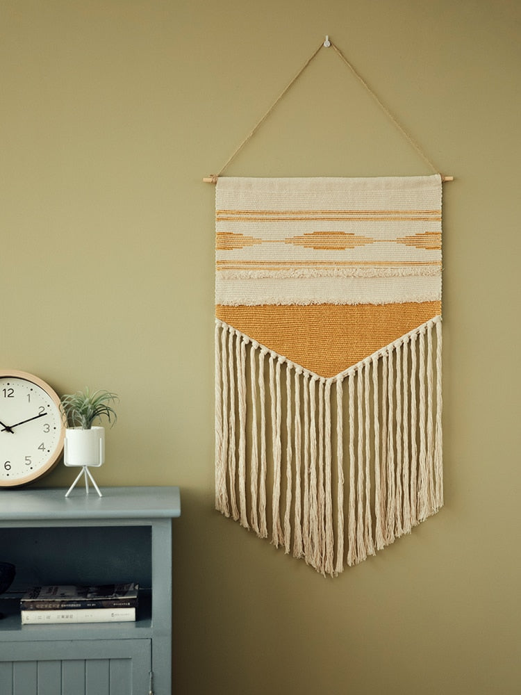 Boho Hanging Tapestry Vintage Fabric Macrame Wall Decoration