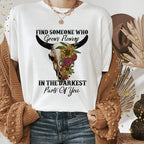 Western Shirts Boho Cow Skull Shirt with Leopard Print Short