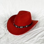 Western Woolen Felt Hat Vintage Style Hat