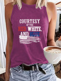 Patriotic printed women's vest