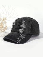Unisex Vintage Washed Distressed Cap Baseball Denim