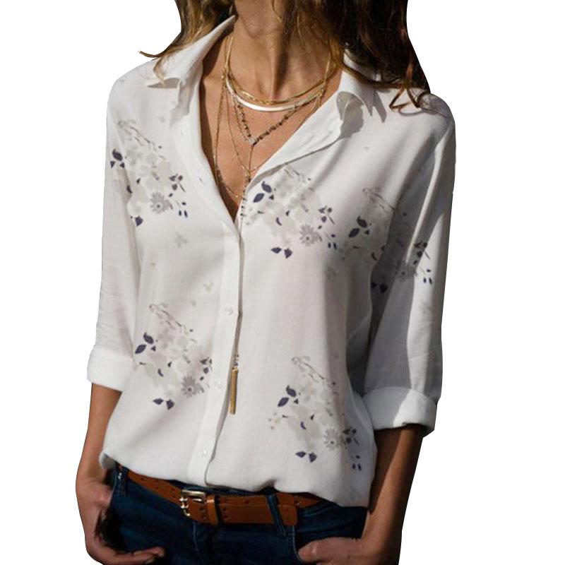 Women's Blouse Shirt Casual Tops Elegant Chiffon Top