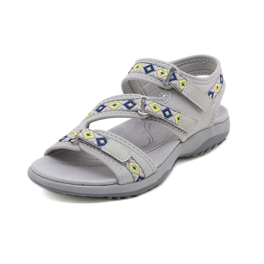 Women's sandals with Velcro with pattern