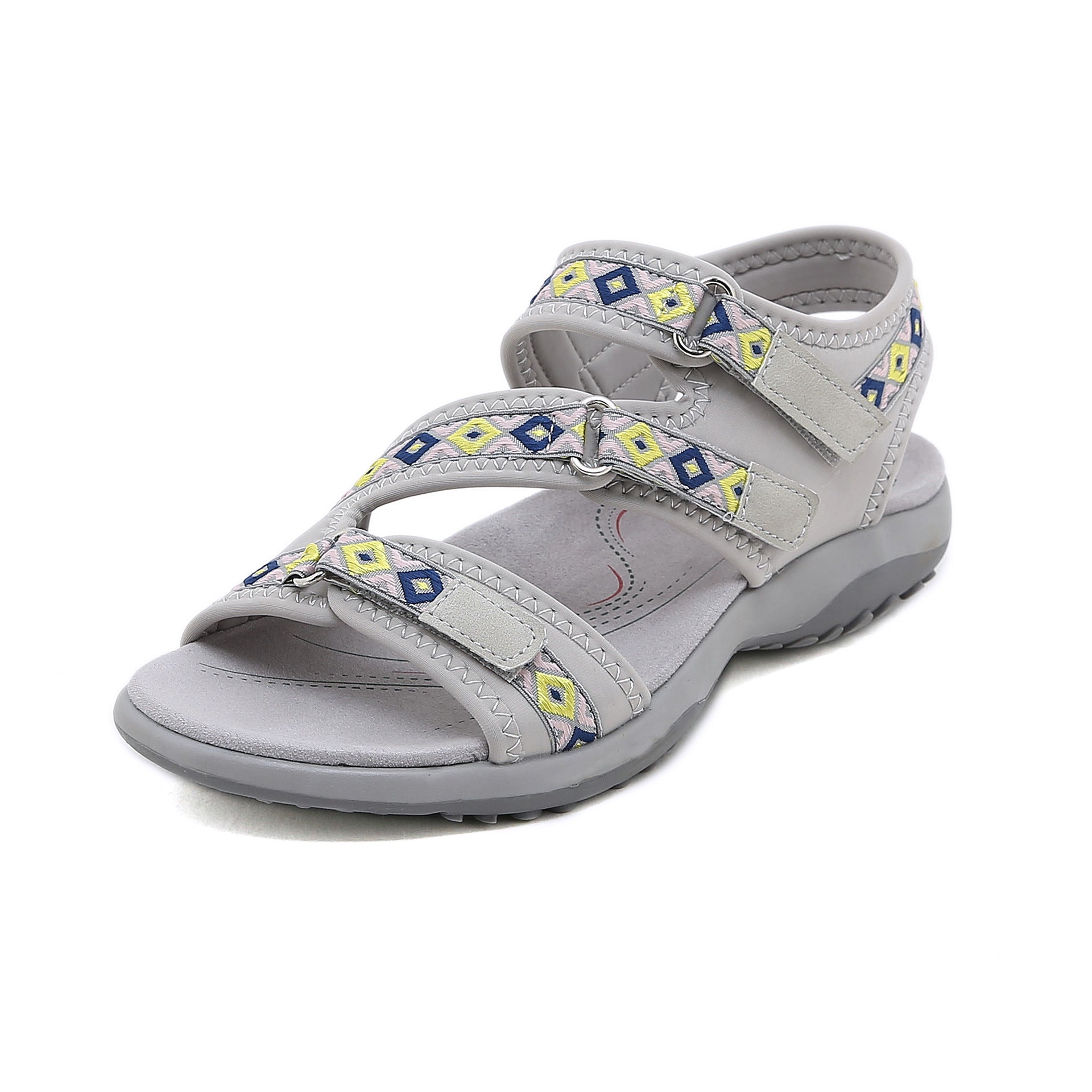 Women's sandals with Velcro with pattern