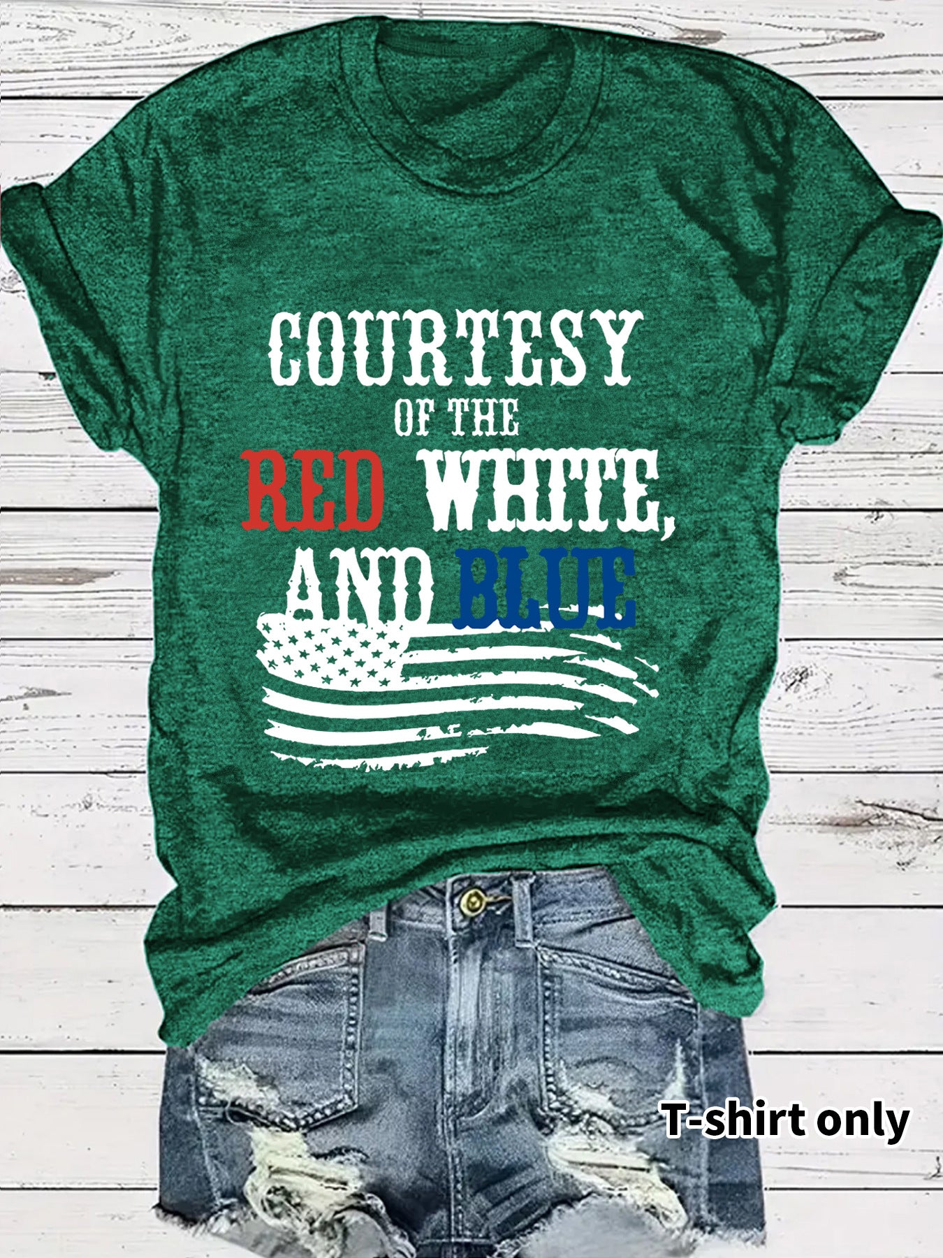 Short sleeved patriotic t-shirt