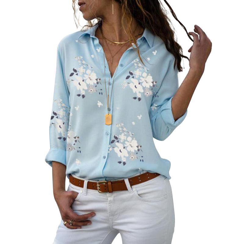 Women's Blouse Shirt Casual Tops Elegant Chiffon Top