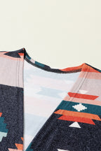 Western Tribal Aztec Print Cardigan Orange