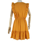 Ruffle Off The Shoulder High Waist Summer Dress