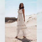 Bohemian long women's lace dress