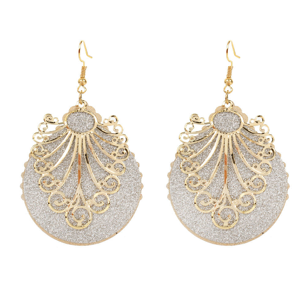 Boho Geometric Hollow Frosted Earrings Fashion Vintage Earrings For Women