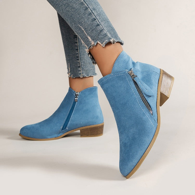 Boots Women's Thick Heel Side Zipper