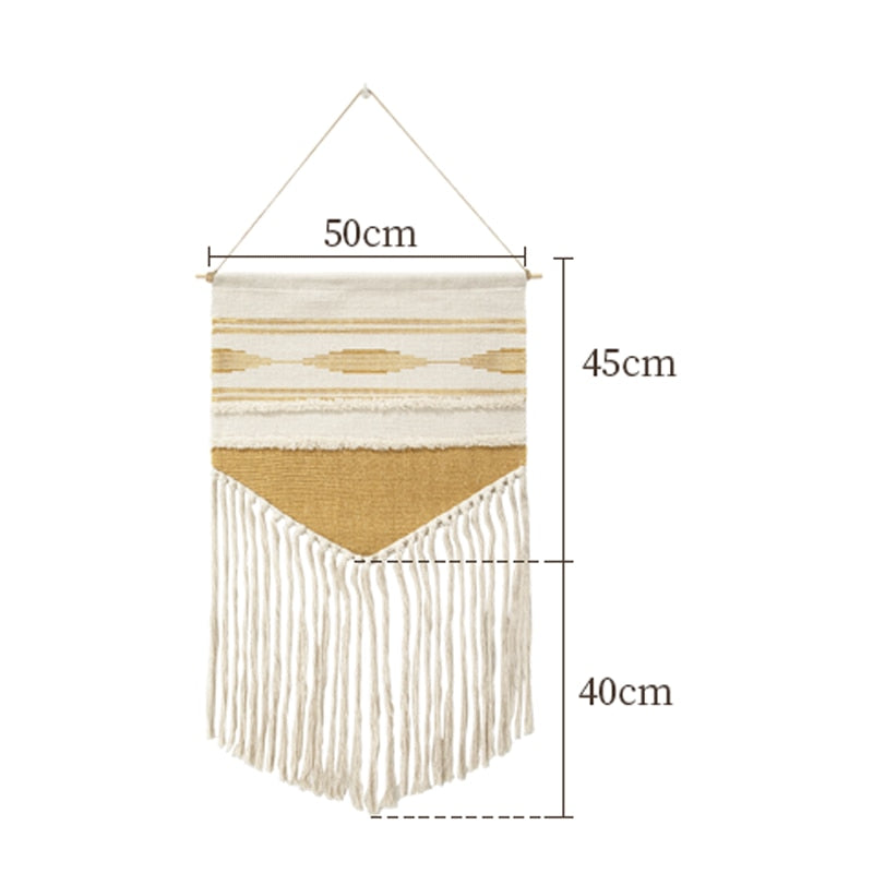 Boho Hanging Tapestry Vintage Fabric Macrame Wall Decoration