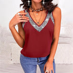 Women's V-Neck Wide Strap Tank