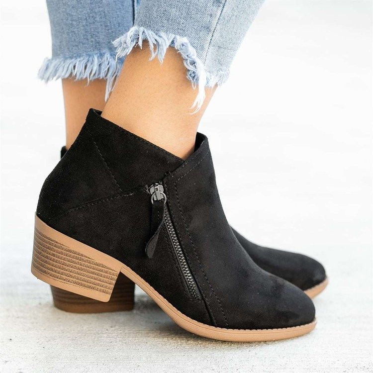 Boots Women's Thick Heel Side Zipper