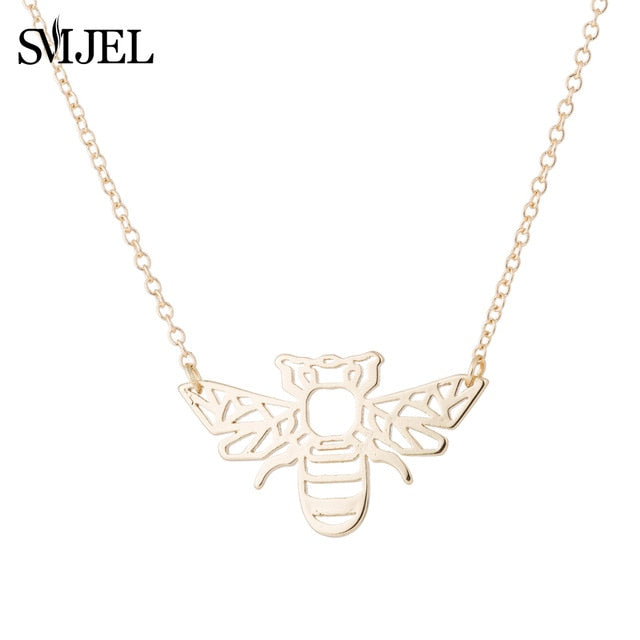Gold Bee Pendant Necklace & Pendants Party Honey Bee Accessories Everyday Jewelry