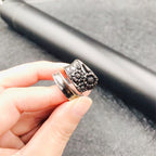 Women's English Garden Spoon Ring Three Flower Jewelry Gift Flower Ring Adjustable Opening