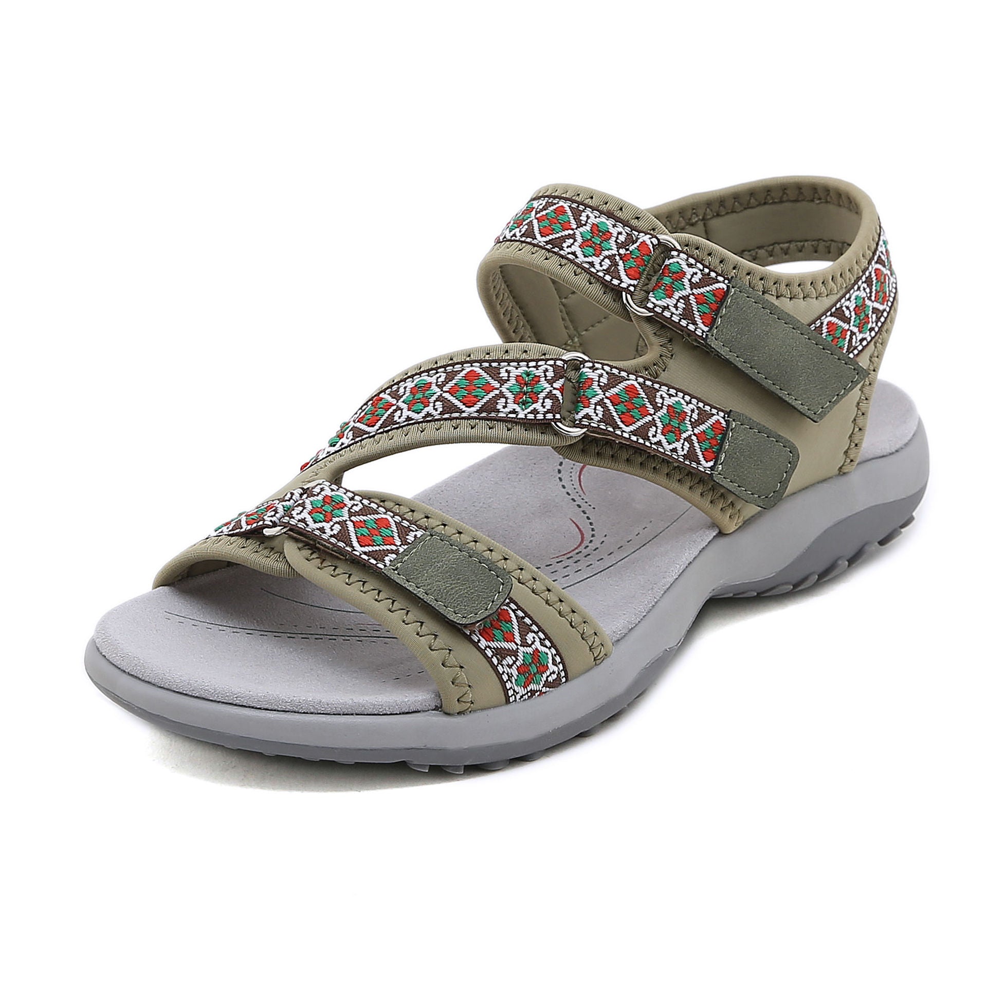 Women's sandals with Velcro with pattern