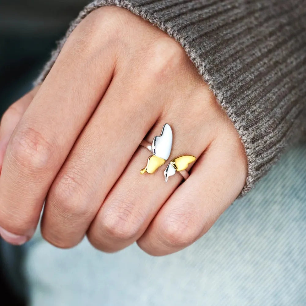 Women's 925 Sterling Silver Butterfly Ring