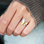 Women's 925 Sterling Silver Butterfly Ring
