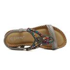 Sandals Bohemian rhinestone comfortable round head plus size