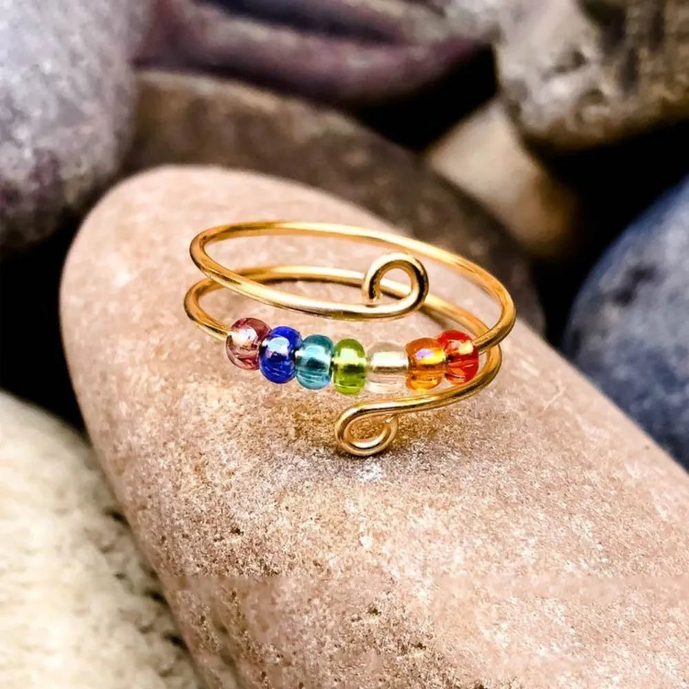 925 Sterling Silver Bead Wrap Ring for women