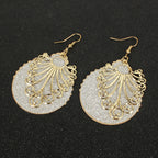 Boho Geometric Hollow Frosted Earrings Fashion Vintage Earrings For Women
