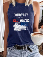 Patriotic printed women's vest