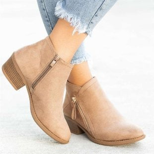 Boots Women's Thick Heel Side Zipper
