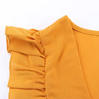 Ruffle Off The Shoulder High Waist Summer Dress