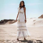 Bohemian long women's lace dress