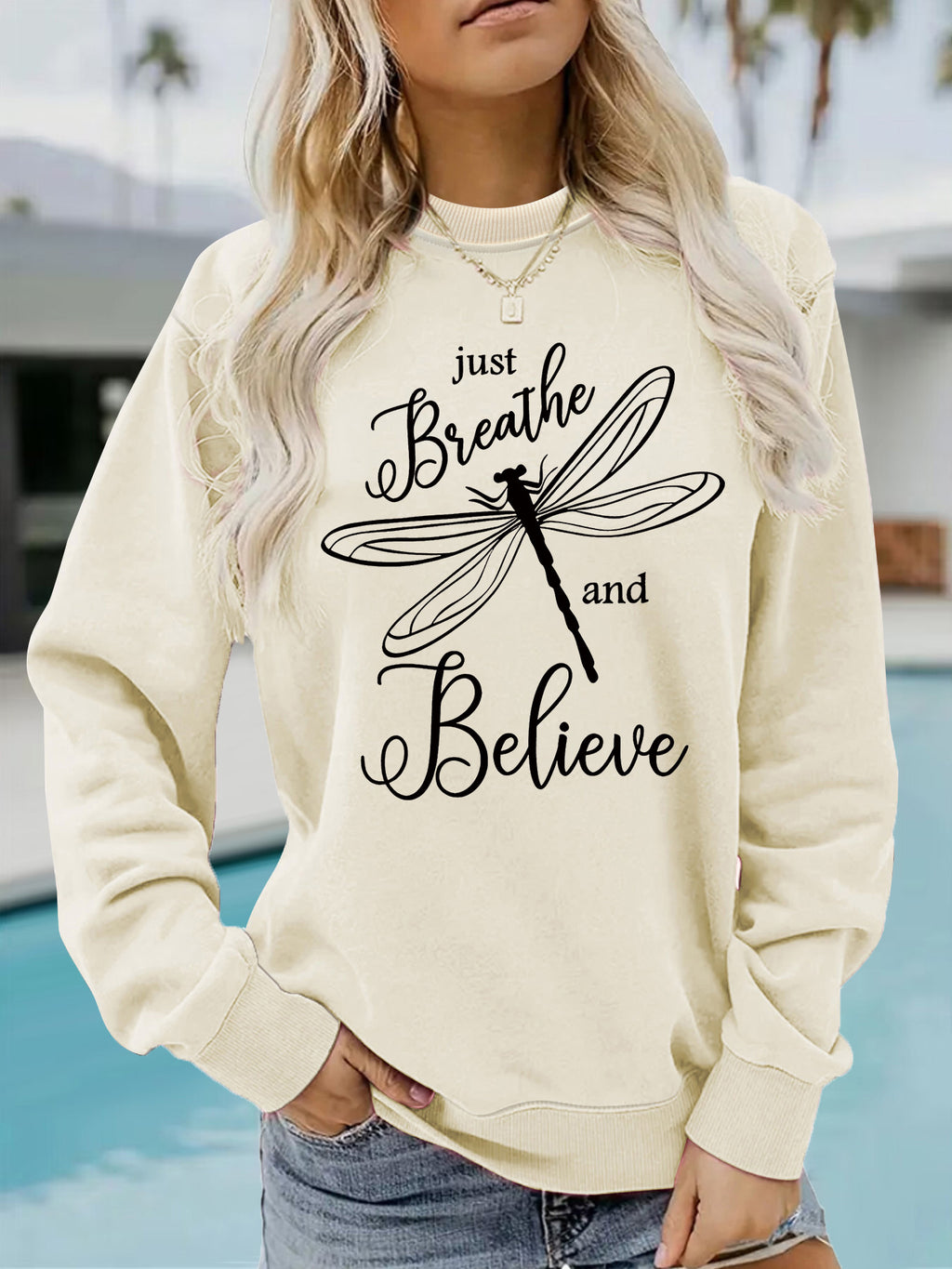 Dragonfly printed hoodie