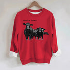 Cowboy and letter printed long sleeved sweatshirt