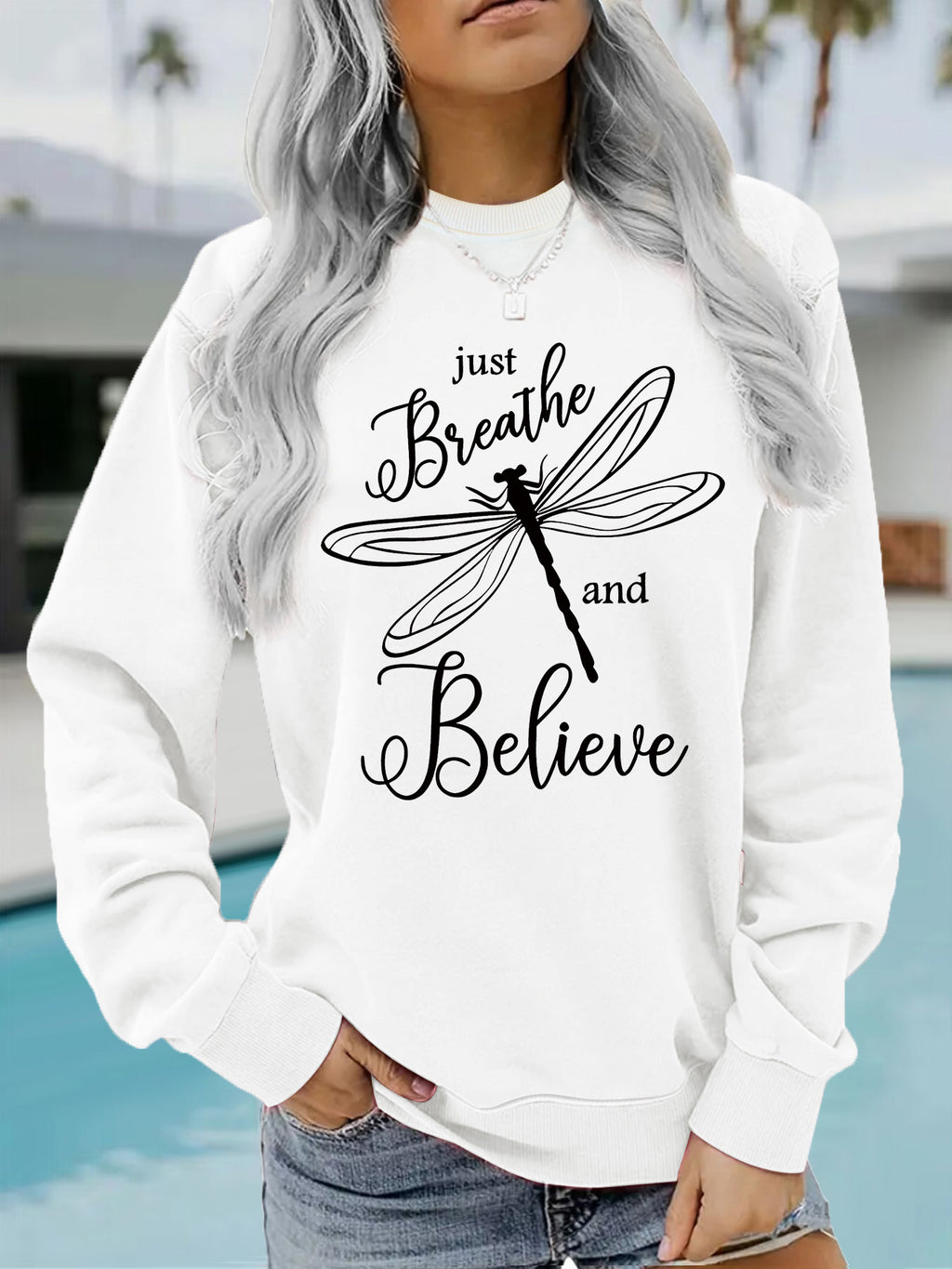 Dragonfly printed hoodie