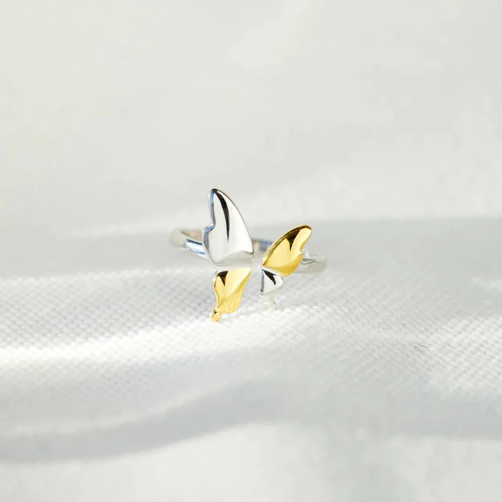 Women's 925 Sterling Silver Butterfly Ring