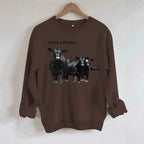 Cowboy and letter printed long sleeved sweatshirt
