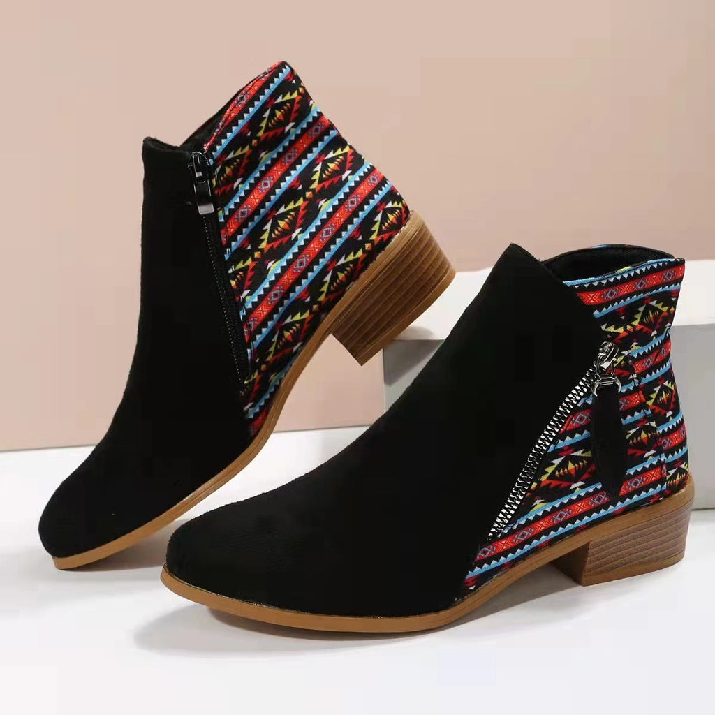 Boots Women's Thick Heel Side Zipper