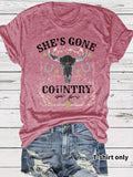 Western Cowboy Pattern T-shirt