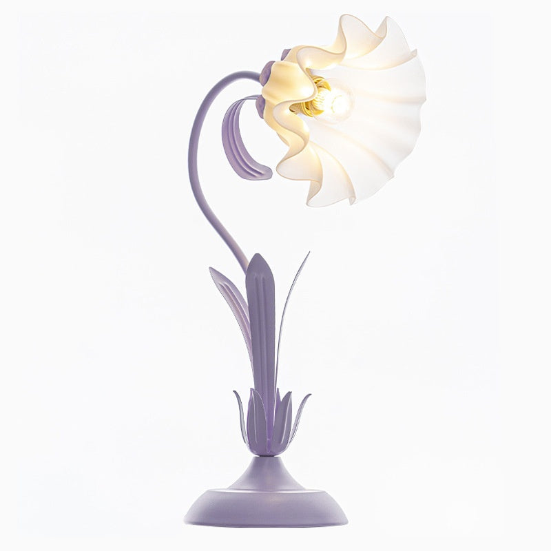 Vintage Bedside Lamp, Ambient Lighting, Bedroom INS Style, American Rustic Countryside Retro Floral Decor Night Light