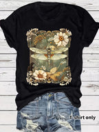 Dragonfly printed short sleeved t-shirt for women