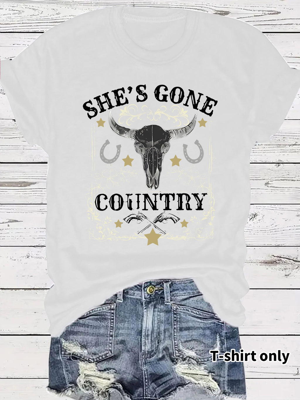 Western Cowboy Pattern T-shirt