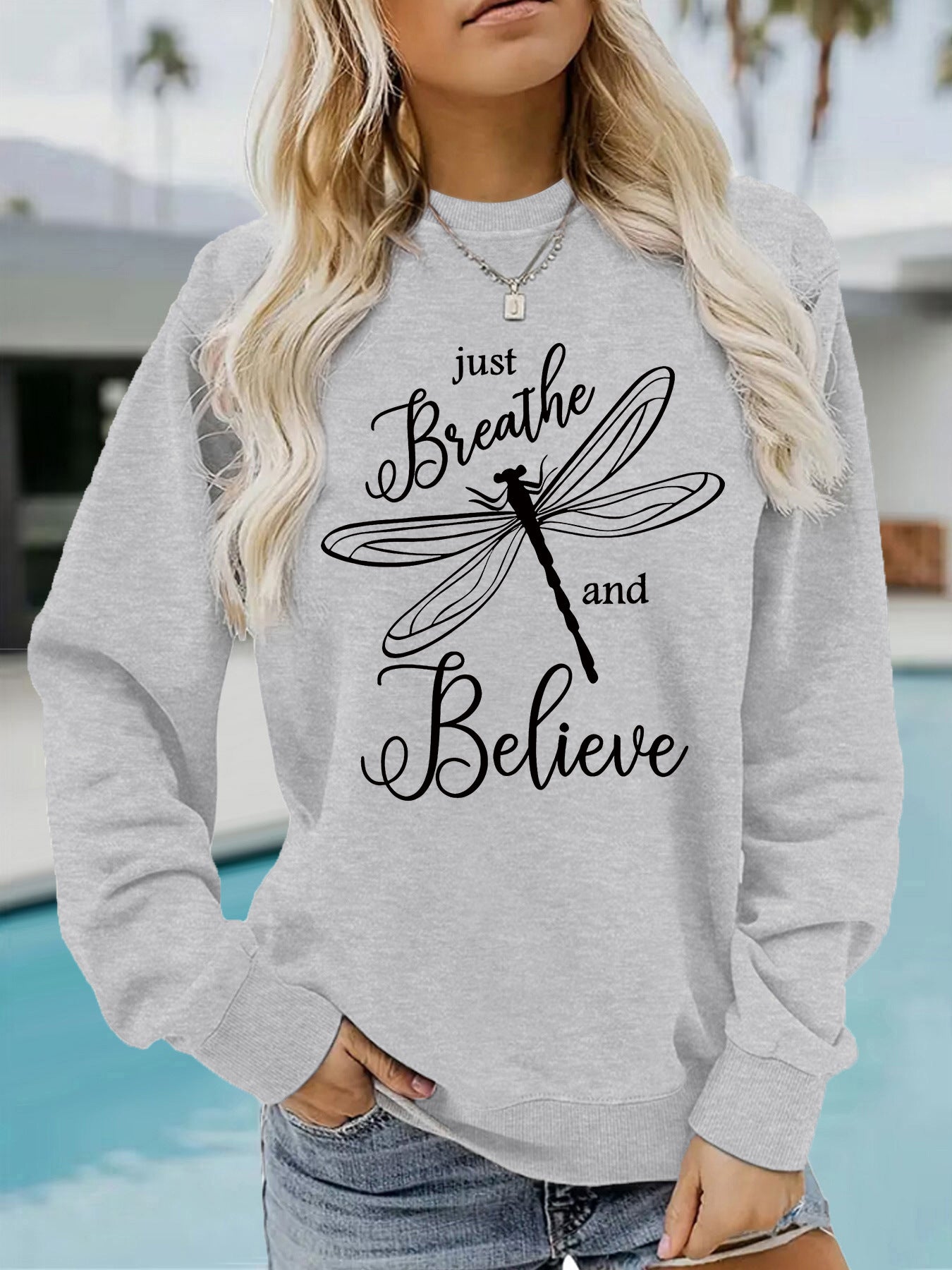 Dragonfly printed hoodie