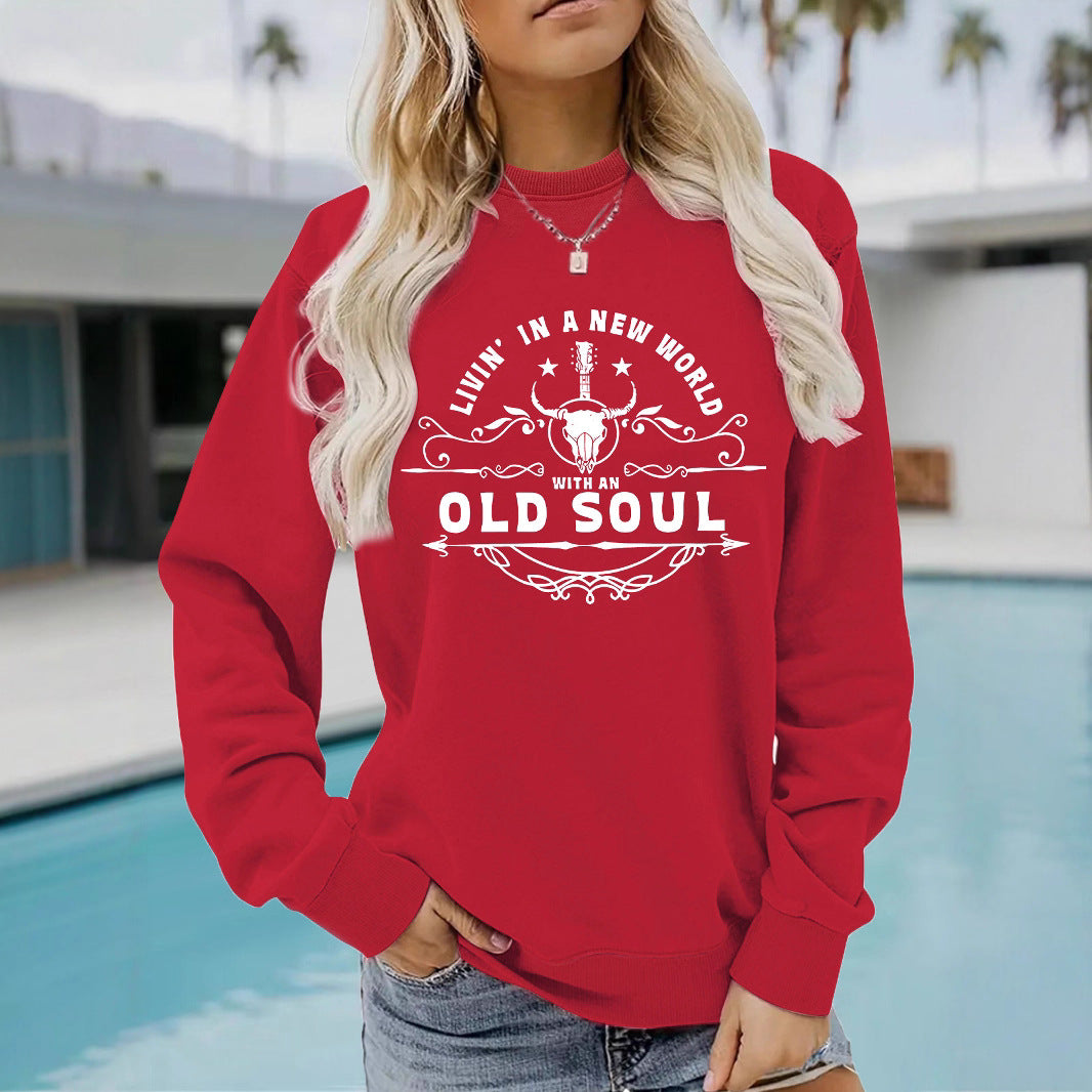 Western Country Music Pattern Printed Hoodie Sweatshirt