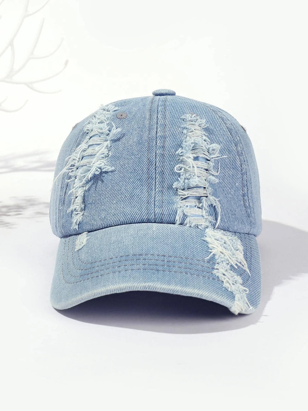 Unisex Vintage Washed Distressed Cap Baseball Denim