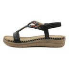 Sandals Bohemian rhinestone comfortable round head plus size