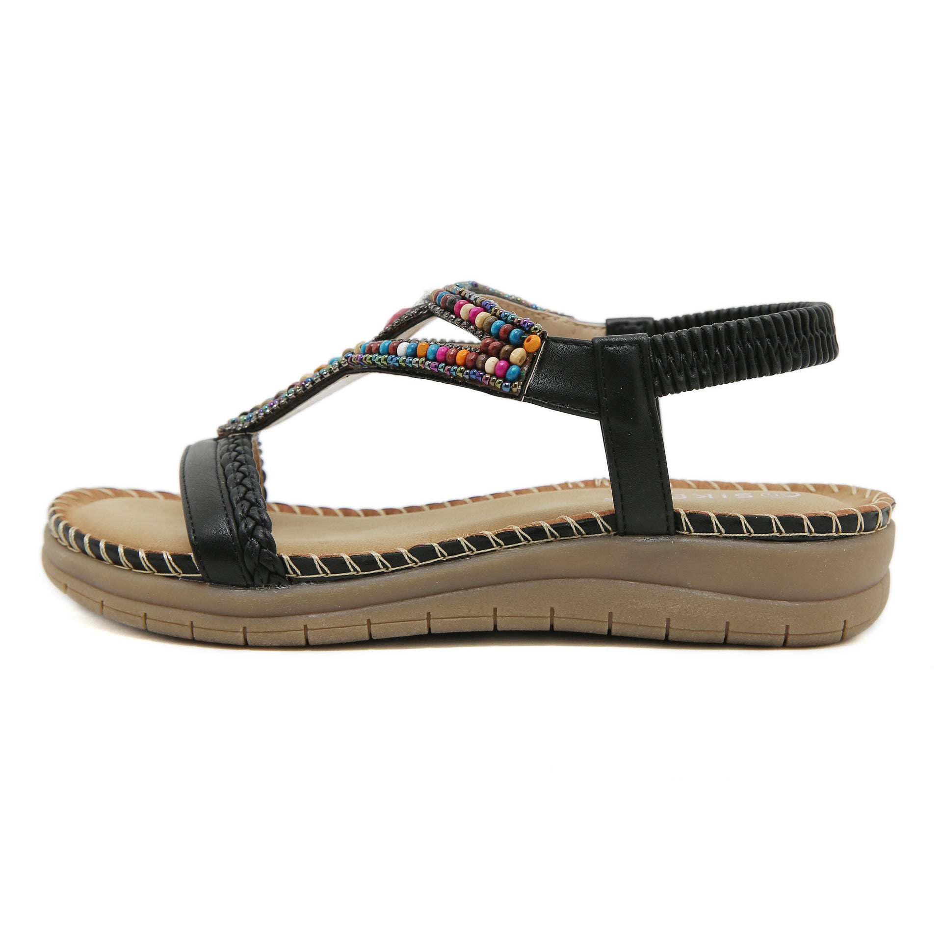 Sandals Bohemian rhinestone comfortable round head plus size