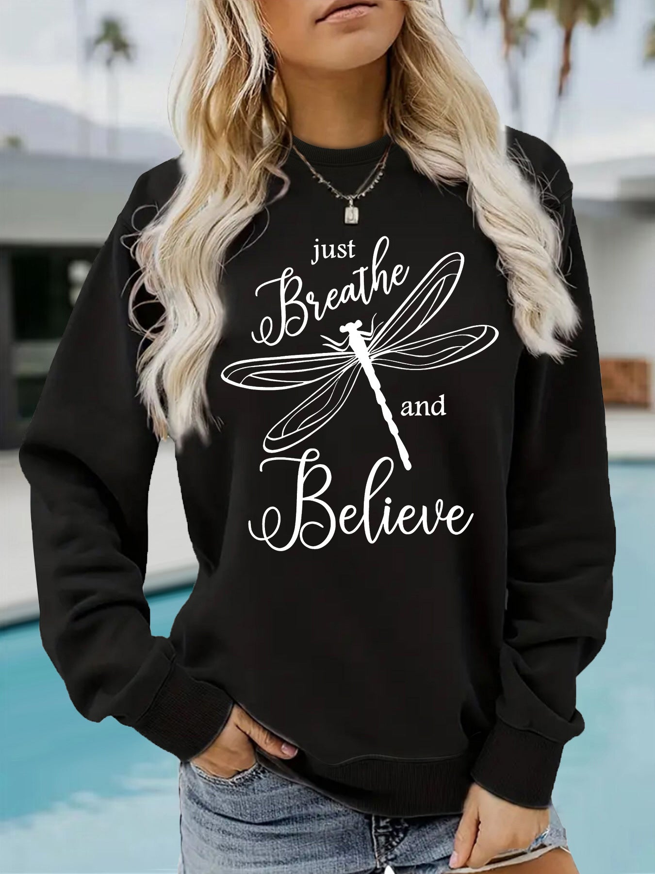 Dragonfly printed hoodie